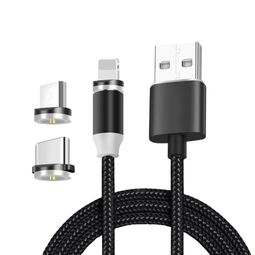 Wholesale Nylon Braided USB Charger Cable Magnetic USB To Type-C/Micro/Lightning Data Cable