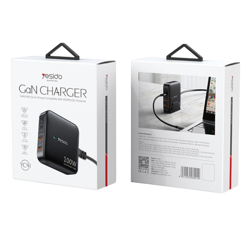 100W QC 3.0 PD Flash Charge Series GaN Charger Supports Simultaneous Charging Of Four Ports