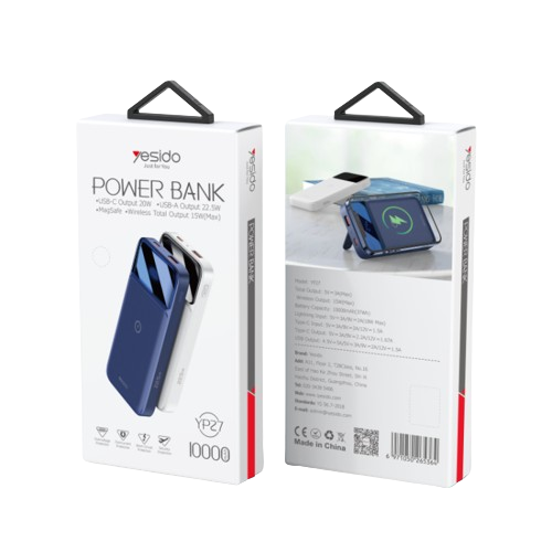 10000mAh Power Bank | Dual USB QC3.0 18W Port PD type-C 22.5W Port 15W Wireless Port Power Bank