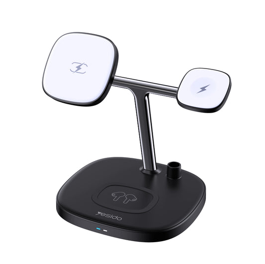 15W Mobile Phone Fast Charging 4 In 1 Dock Stand Station Qi Magnetic Wireless Charging Dock