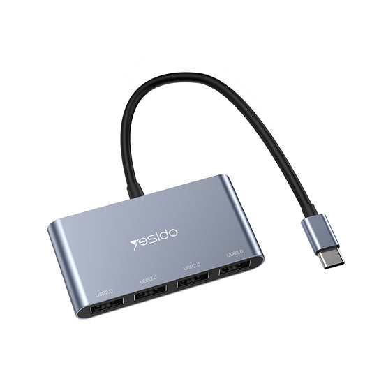 Hot Aluminum Alloy USB C Type-C Plug to 4 USB Ports For Laptop USB Hub