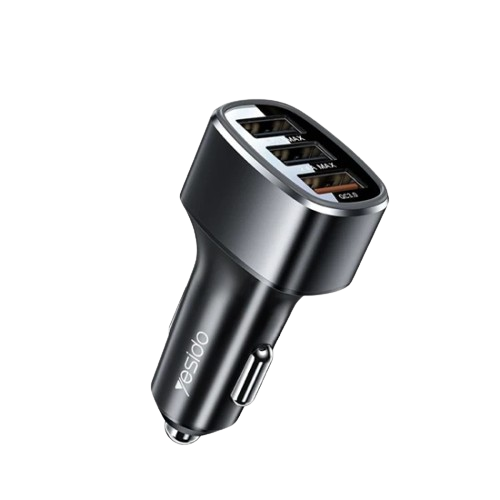 3 USB Ports Multifunction DC Fast QC Charging Station Car Charger